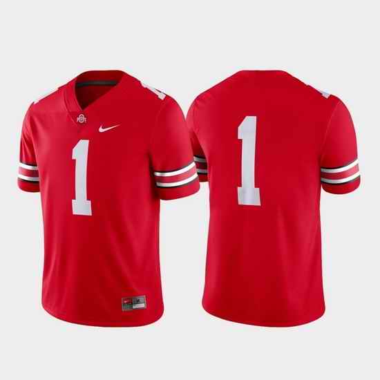 Men Ohio State Buckeyes 1 Scarlet Game College Football Jersey